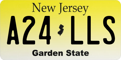 NJ license plate A24LLS