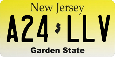 NJ license plate A24LLV