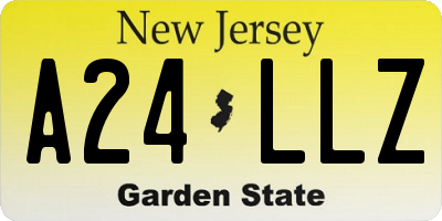 NJ license plate A24LLZ