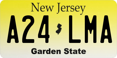 NJ license plate A24LMA