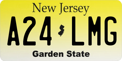NJ license plate A24LMG