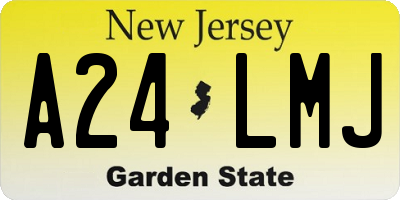 NJ license plate A24LMJ