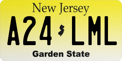 NJ license plate A24LML