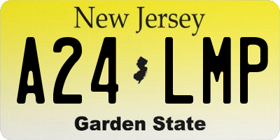 NJ license plate A24LMP
