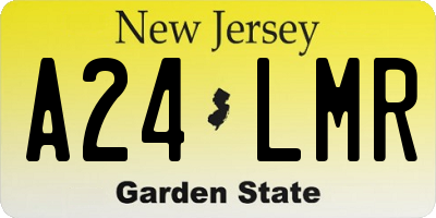 NJ license plate A24LMR