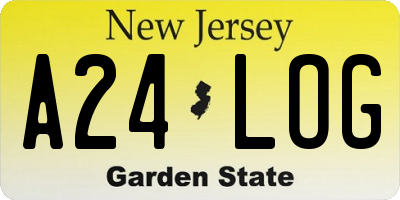 NJ license plate A24LOG