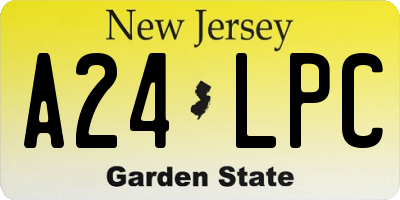 NJ license plate A24LPC