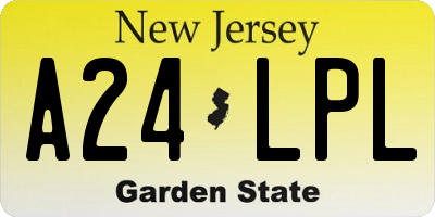 NJ license plate A24LPL
