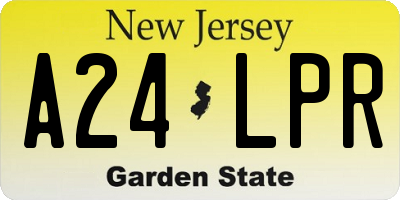 NJ license plate A24LPR