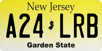 NJ license plate A24LRB