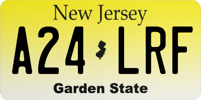 NJ license plate A24LRF