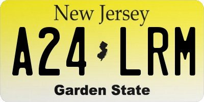 NJ license plate A24LRM