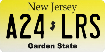 NJ license plate A24LRS