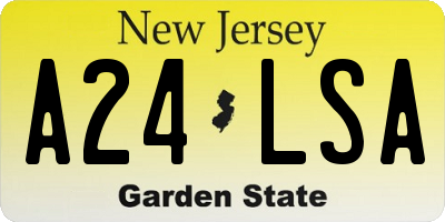 NJ license plate A24LSA