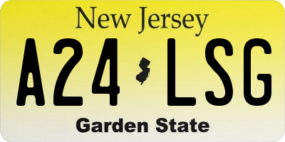 NJ license plate A24LSG
