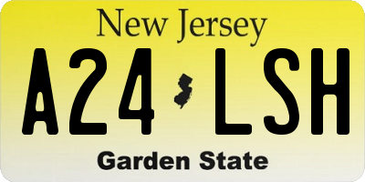 NJ license plate A24LSH