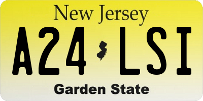 NJ license plate A24LSI