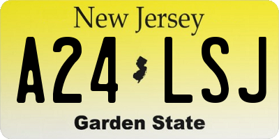 NJ license plate A24LSJ