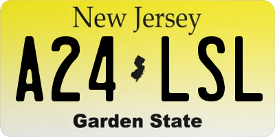 NJ license plate A24LSL