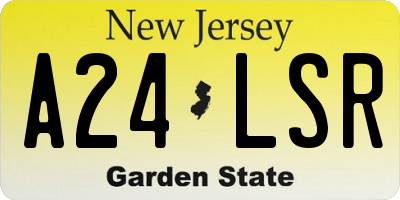 NJ license plate A24LSR