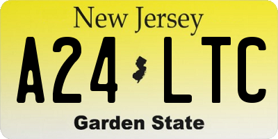 NJ license plate A24LTC