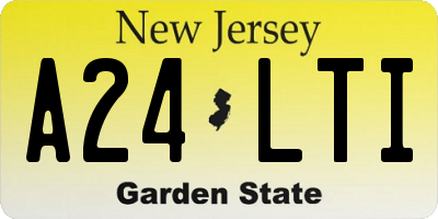 NJ license plate A24LTI