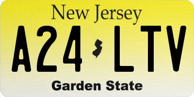 NJ license plate A24LTV