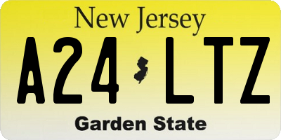 NJ license plate A24LTZ