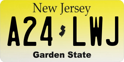 NJ license plate A24LWJ