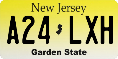 NJ license plate A24LXH