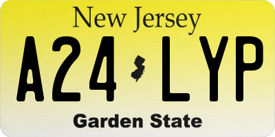 NJ license plate A24LYP