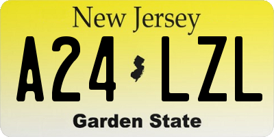 NJ license plate A24LZL