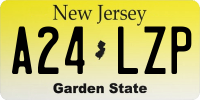 NJ license plate A24LZP