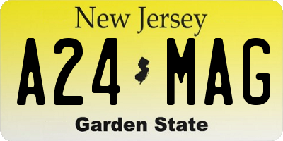 NJ license plate A24MAG