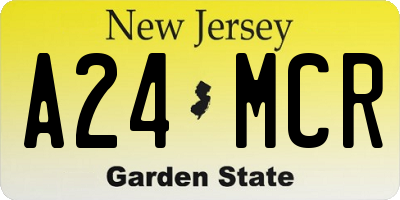 NJ license plate A24MCR