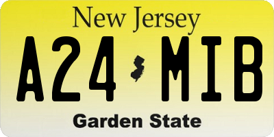 NJ license plate A24MIB