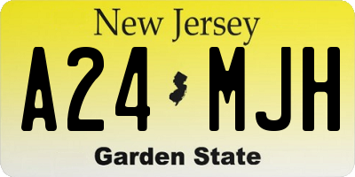 NJ license plate A24MJH