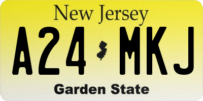 NJ license plate A24MKJ