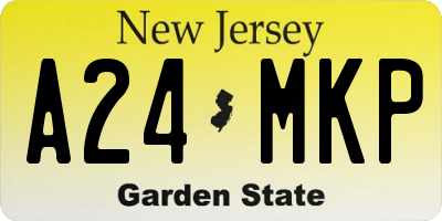 NJ license plate A24MKP