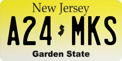 NJ license plate A24MKS