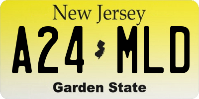 NJ license plate A24MLD
