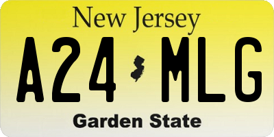 NJ license plate A24MLG