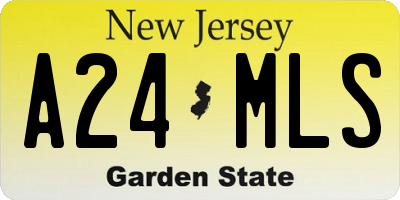 NJ license plate A24MLS