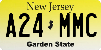 NJ license plate A24MMC