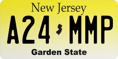 NJ license plate A24MMP
