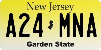 NJ license plate A24MNA
