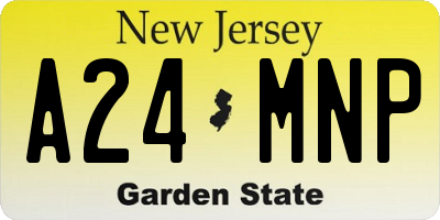 NJ license plate A24MNP