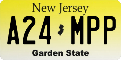 NJ license plate A24MPP