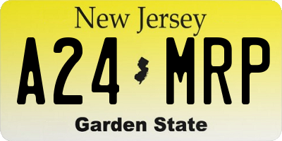 NJ license plate A24MRP