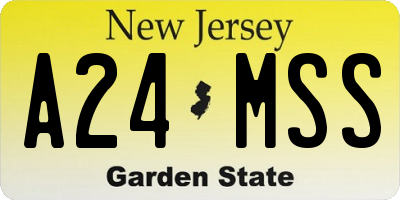 NJ license plate A24MSS